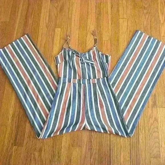 Romeo & Juliet Couture Pants - Romeo & Juliet Couture Striped Jumpsuit Playsuit Size XS to S